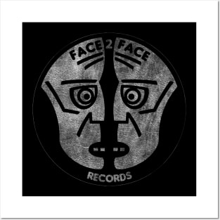 FACE 2 FACE The 2 mask logo premium Posters and Art